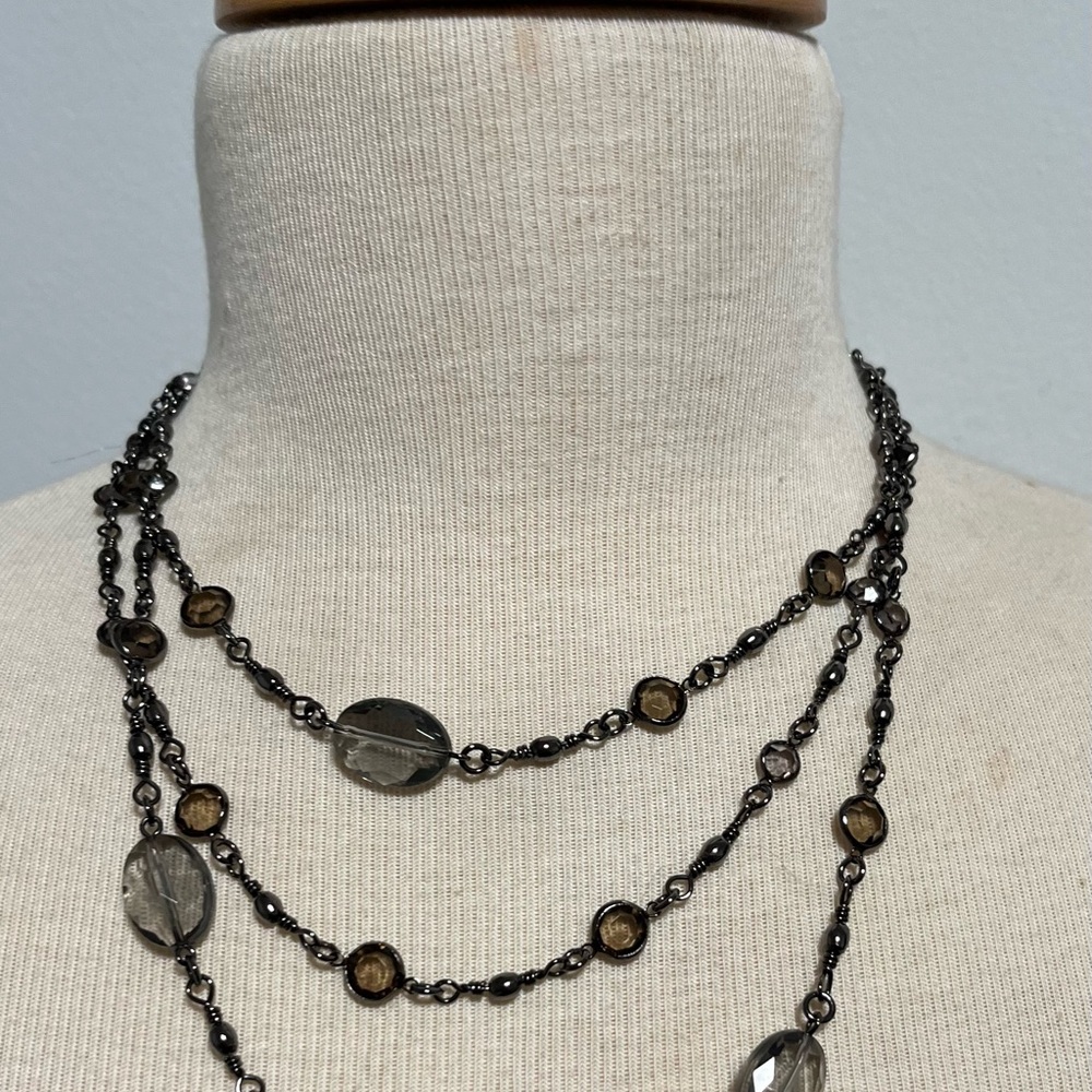 Elegant Multi-Layered Black Necklace